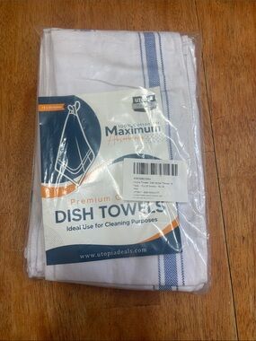 NWT SET OF 6 COTTON DISH TOWELS